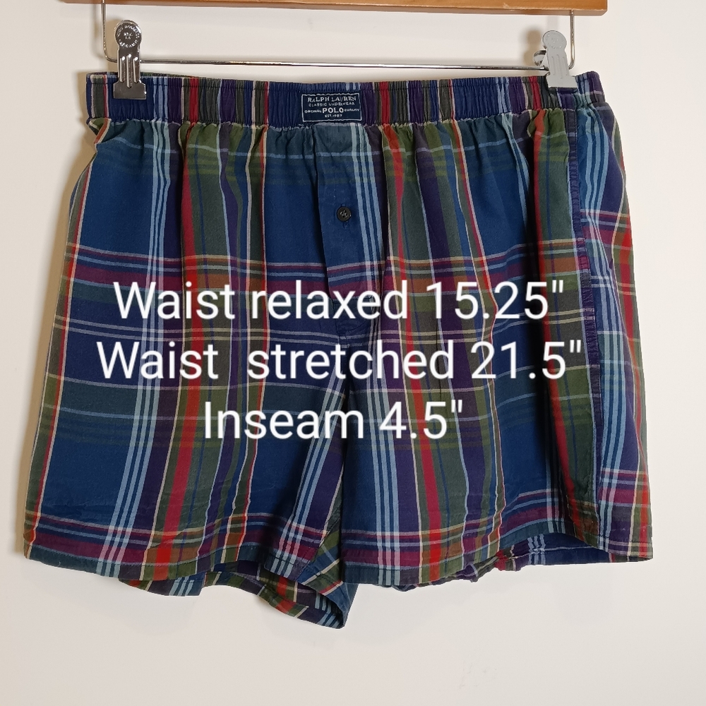 Polo Ralph Lauren Classic Underwear Madras Boxer Shorts Size XL - Picture 8 of 8